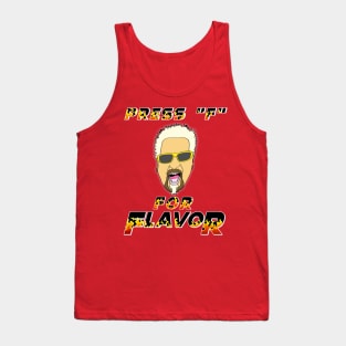 Press F for flavor spicy chef meme flames Tank Top